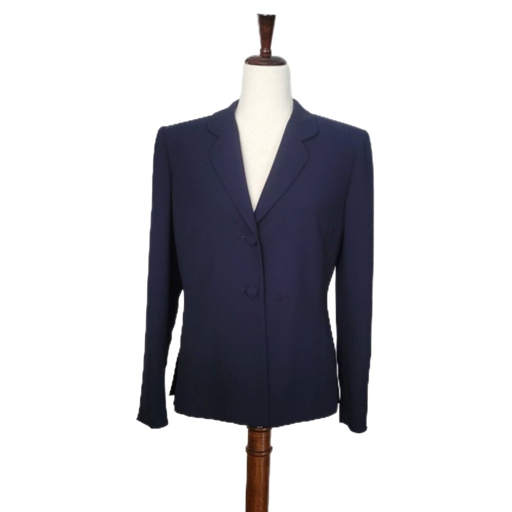 Navy Blue Blazer Jacket Jones New York Dress Classic
